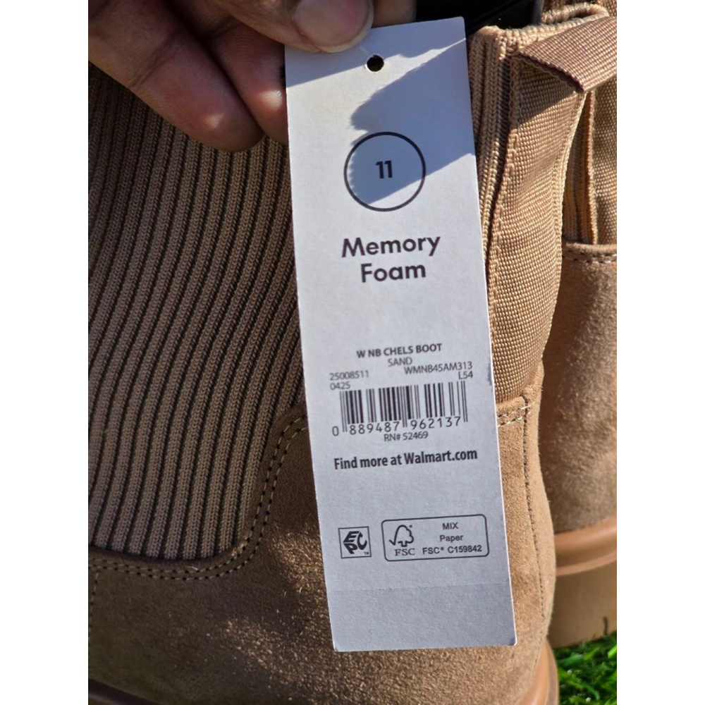 No Boundaries Ankle Boots Women's Size 11 Sand Memory Foam - Picture 6 of 7